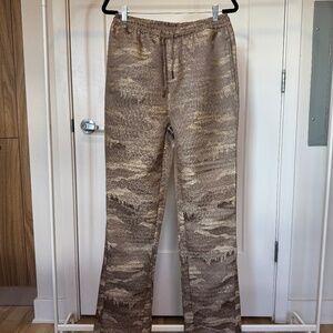 BoohooMAN Men's Gold and Cream Trousers
